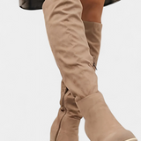 Calliope Botas de Salto Grosso até ao Joelho