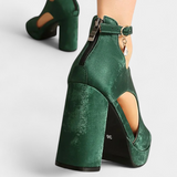Lopez Sapatos de Salto Grosso Multicoloridos