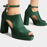 Lopez Sapatos de Salto Grosso Multicoloridos
