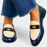 Mocassins Bicolores Claudia de Estilo Intemporal