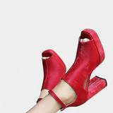 Lopez Sapatos de Salto Grosso Multicoloridos