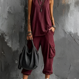 Vandira™ | Conjunto Casual com Bolsos