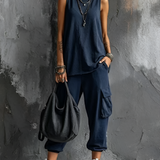 Vandira™ | Conjunto Casual com Bolsos