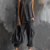 Vandira™ | Conjunto Casual com Bolsos
