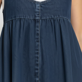 Genoveva™ | Vestido maxi de ganga lavado com alças