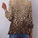 Palmira | Casaco com Padrão Leopardo e Folhos